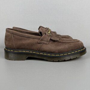 Dr Martens Adrian Snaffle Loafer Nubuck Kiltie Fringe Slip On Shoes Brown Men 10